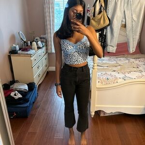 Abercrombie & Fitch Black High-Rise Flare Jeans